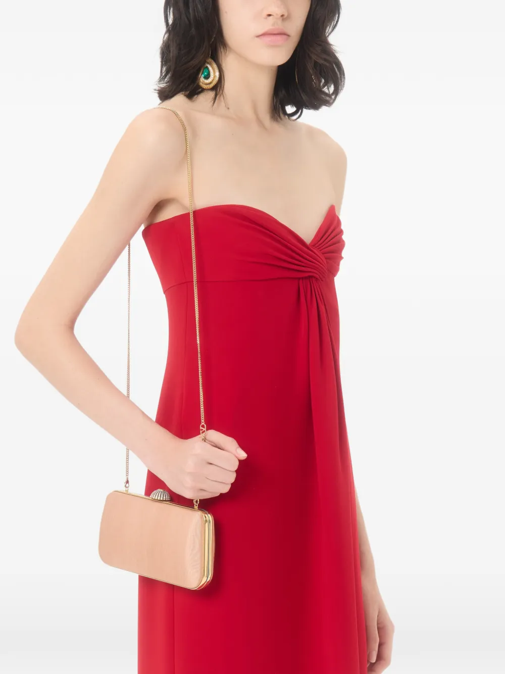 Valentino Garavani Carry Secrets minaudière in moiré stof Roze