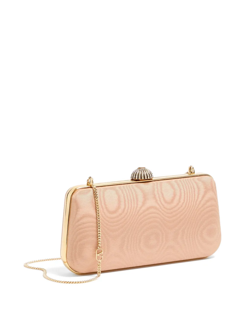 Valentino Garavani Carry Secrets minaudière in moiré stof Roze