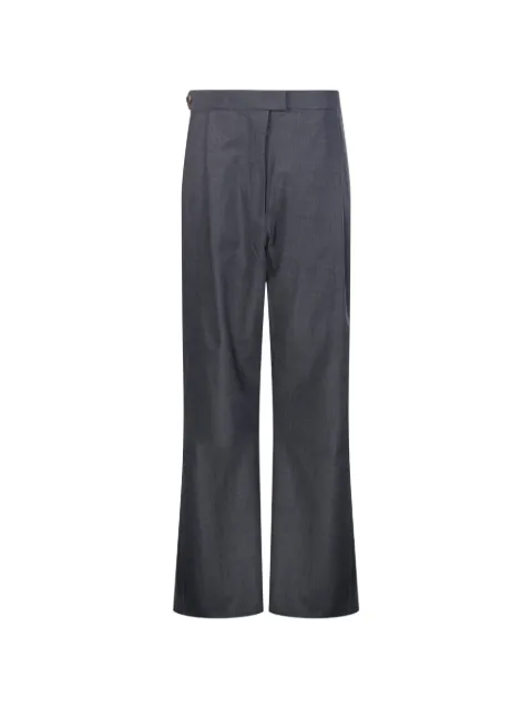 LITKOVSKA frayed-edge side-stripes trousers
