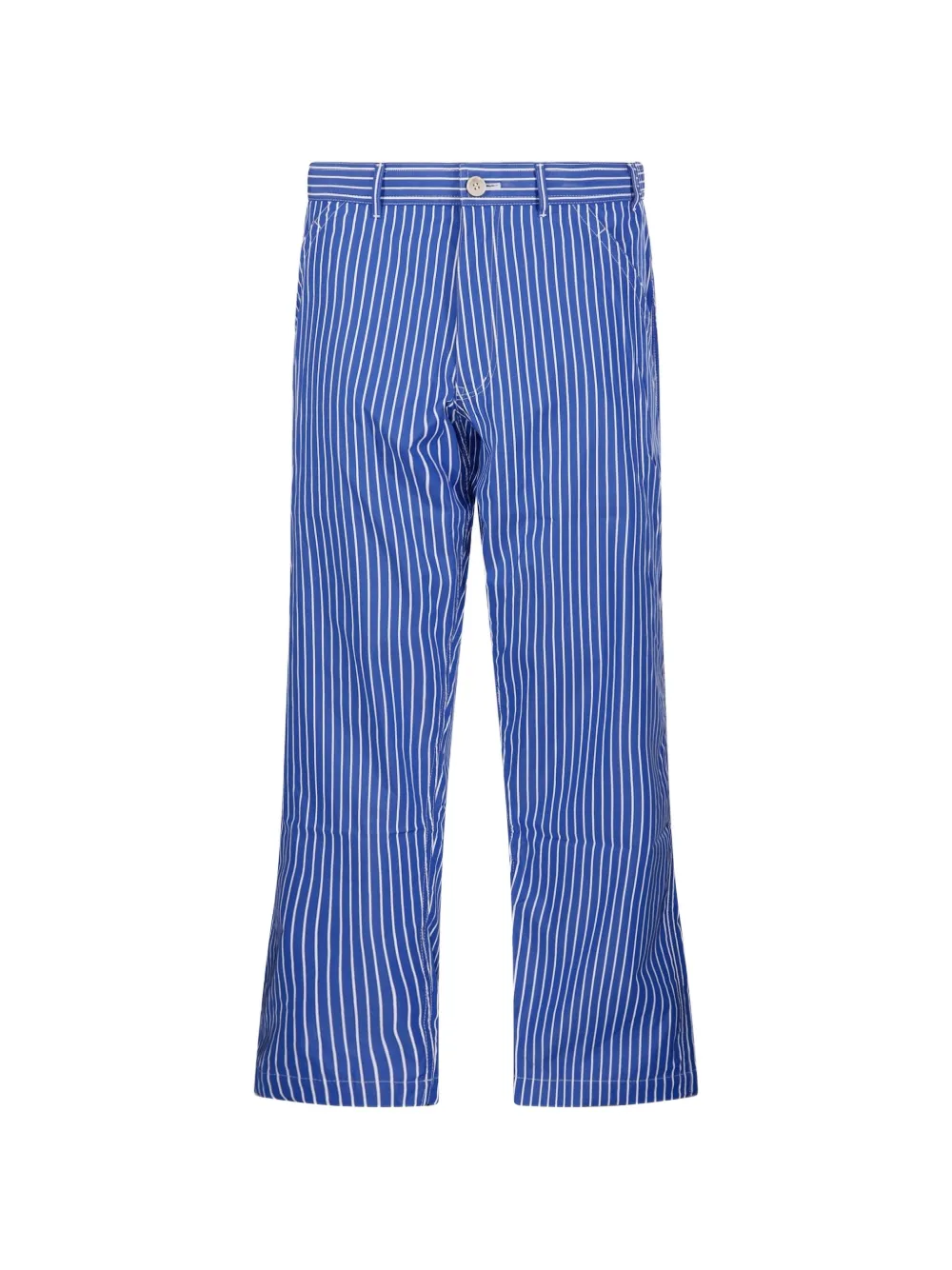 Comme Des Garçons Shirt button-fastening striped trousers - Blau
