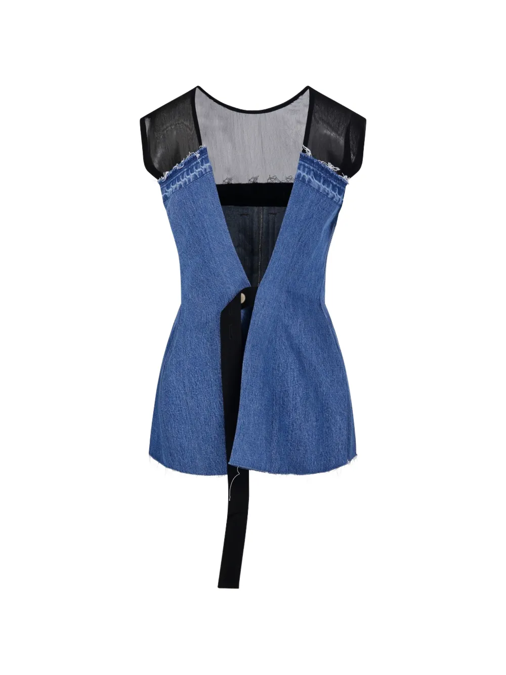 LITKOVSKA tailored denim bustier - Blu