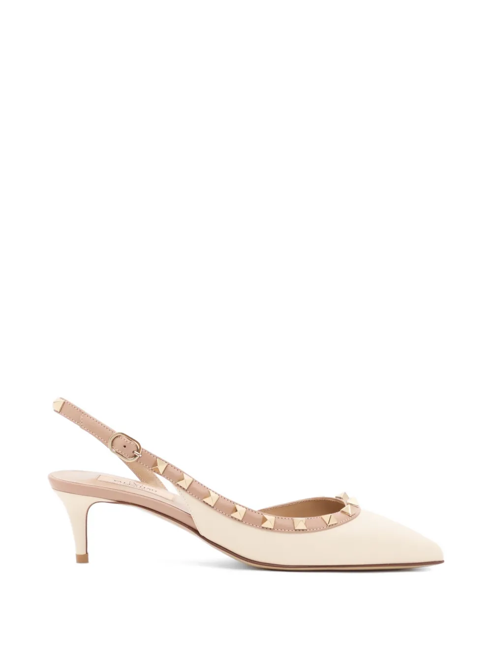 Valentino Garavani Rockstud Slingback-Pumps aus Kalbsleder 50mm - Nude
