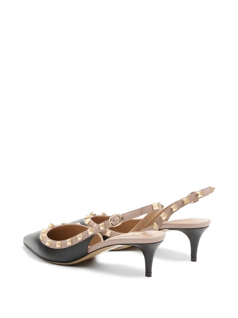 Valentino Garavani Rockstud kalfsleren slingback pumps 50 mm Beige