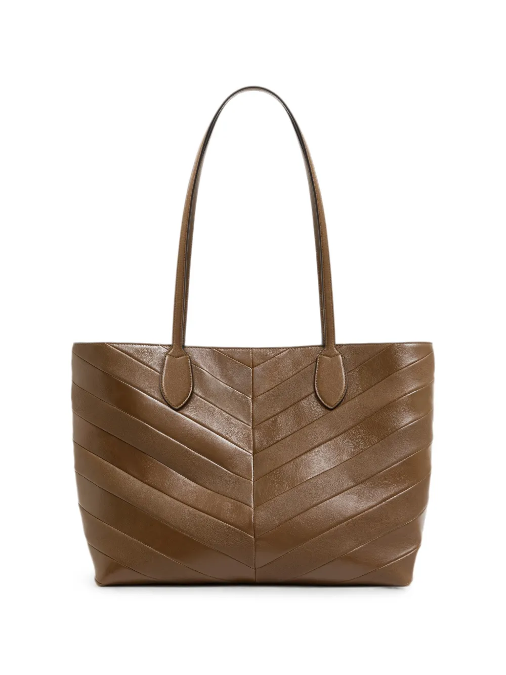 Valentino Garavani Jean medium shopper van nappa met chevron motief Bruin