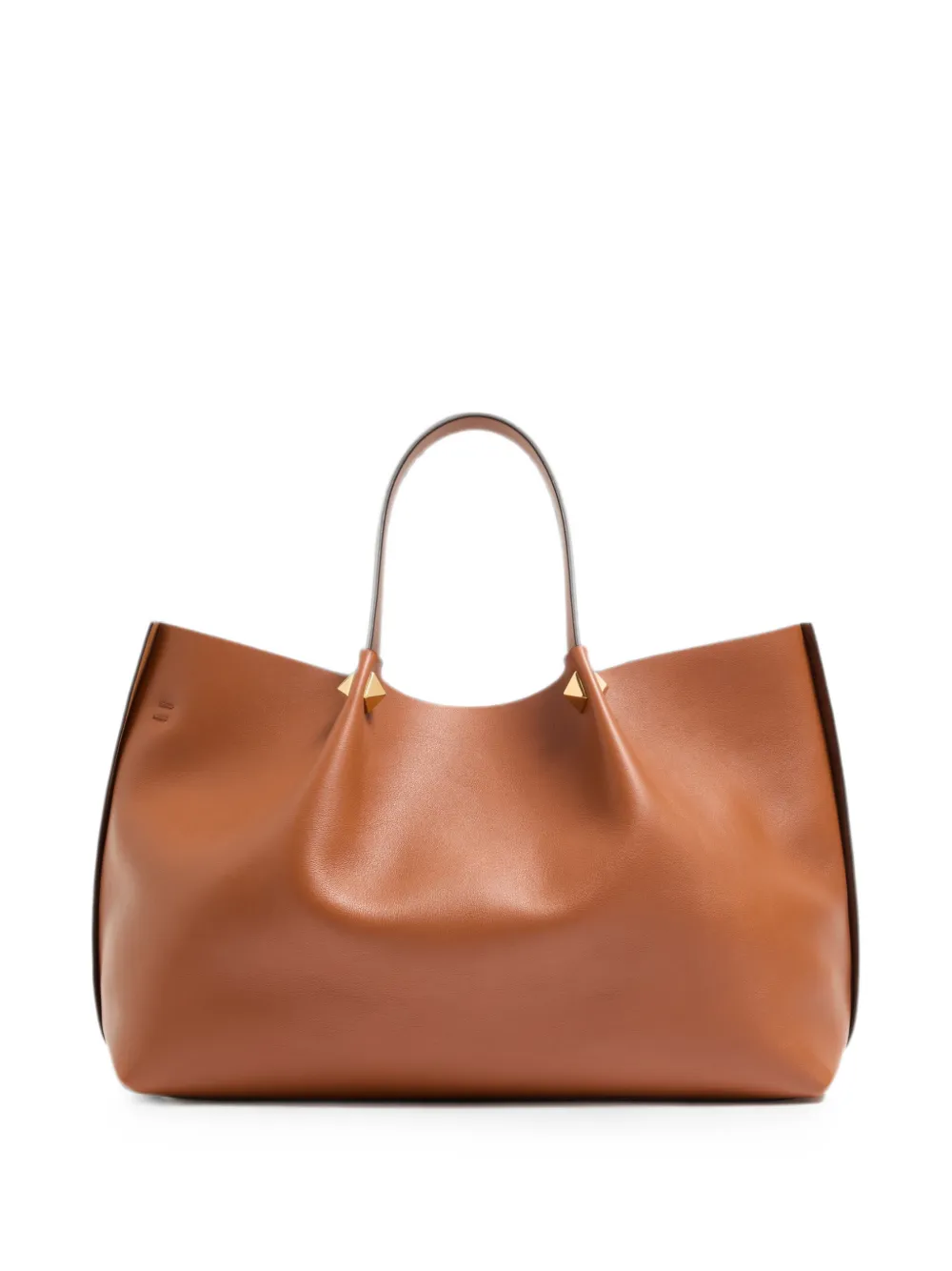 Valentino Garavani Grote shopper van soepel leer Beige