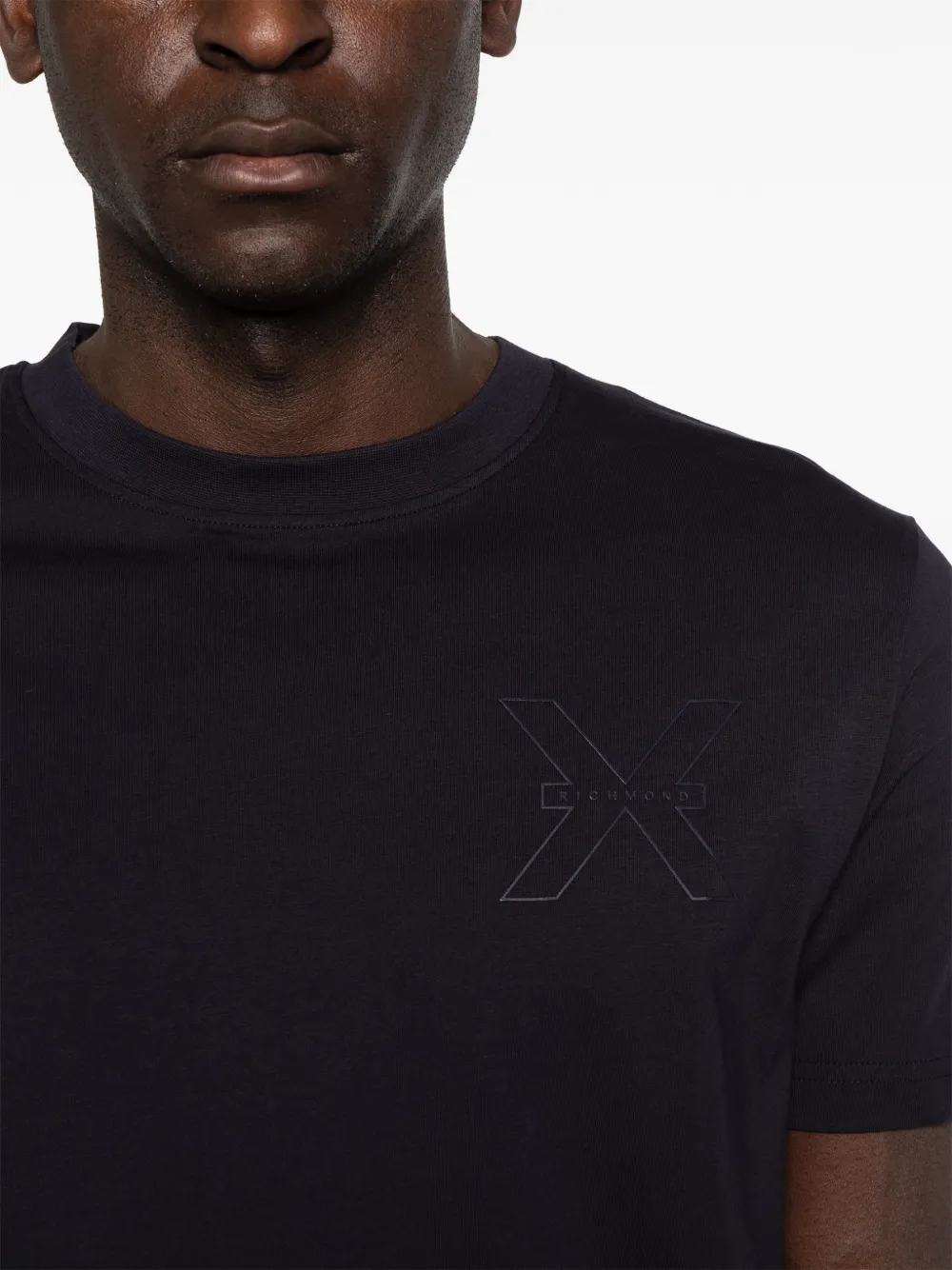 John Richmond T-shirt met logodetail Blauw