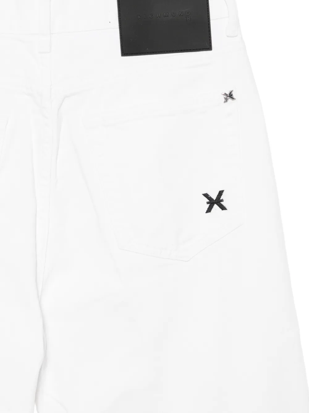 John Richmond Jeans met geborduurd logo Wit