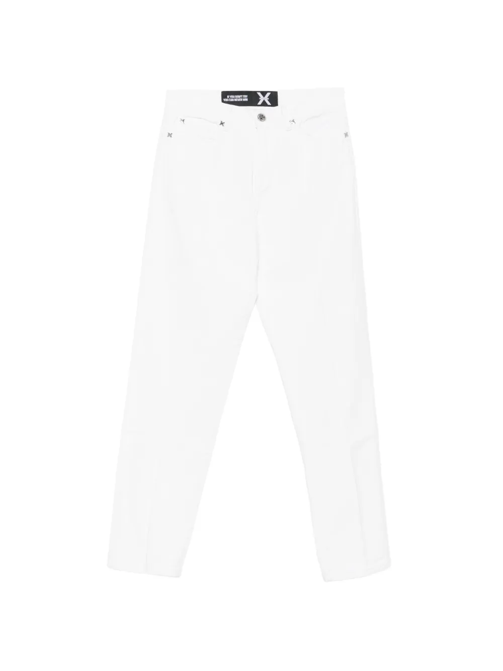 John Richmond logo-embroidered jeans - Bianco