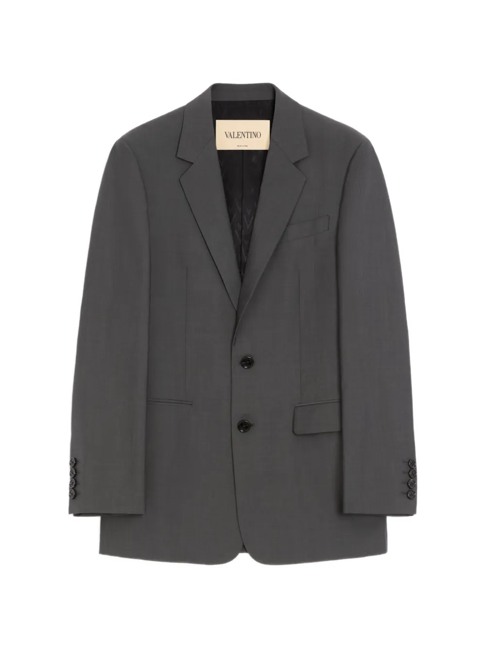 Valentino Garavani single-breasted wool jacket - Grigio