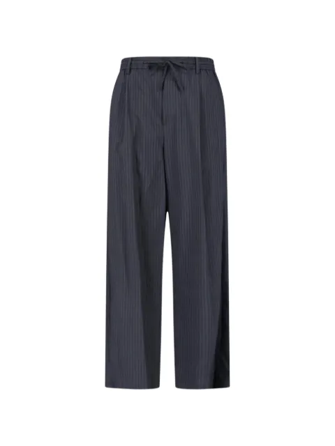 DUNST pinstriped drawstring trousers