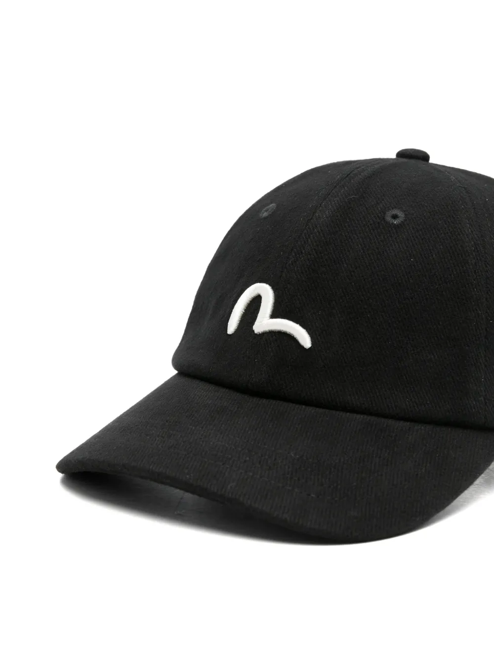 EVISU Honkbalpet met geborduurd logo Zwart