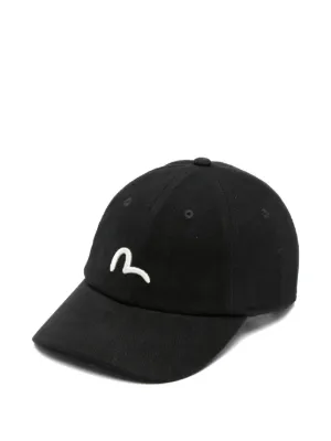 EVISU エヴィス キャップ ブラック EVISU ロゴ キャップ | ブラック | FARFETCH JP