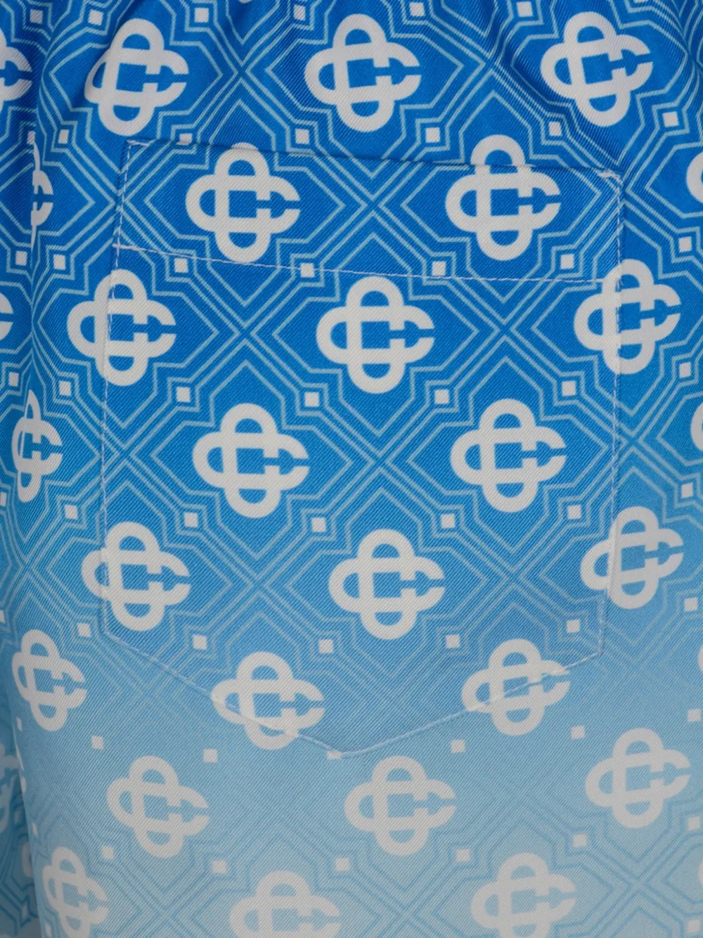 Casablanca Shorts met diamant monogram Blauw