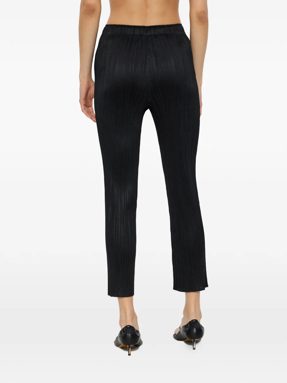 Pleats Please Issey Miyake Broek met plissé effect Zwart