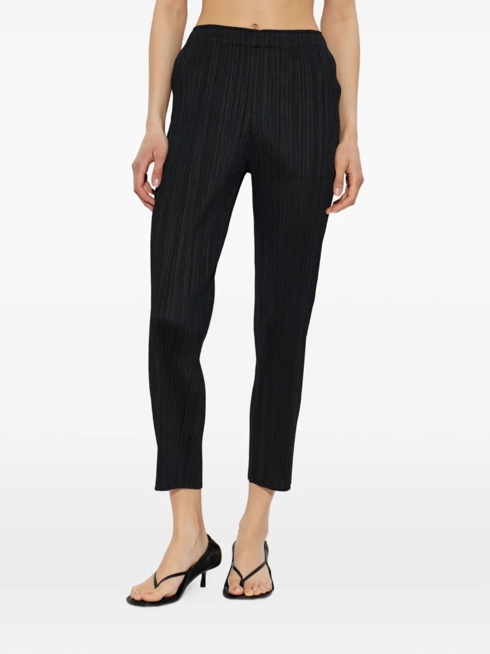 Pleats Please Issey Miyake Broek met plissé effect Zwart
