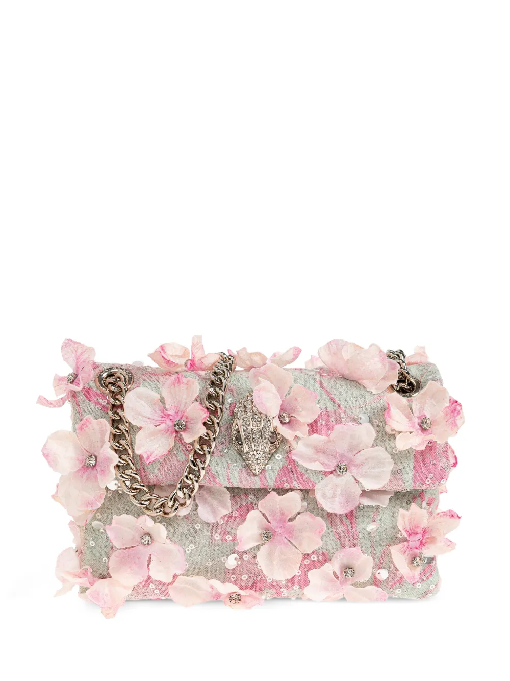 Kurt Geiger London mini Kensington floral-appliqué tote bag - Rosa