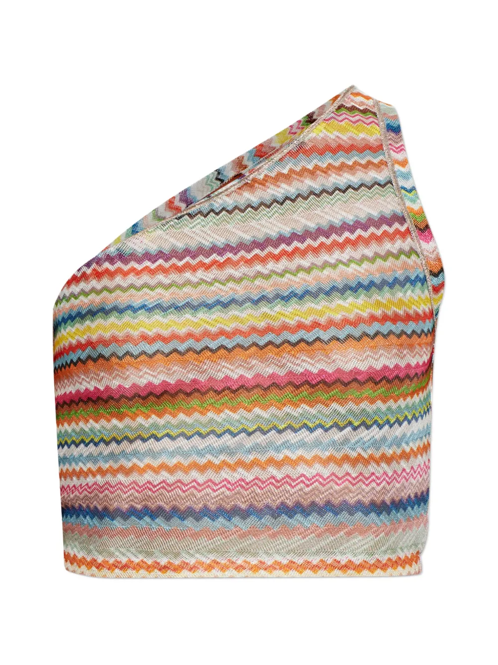 Missoni zigzag-knit one-shoulder top - Blu