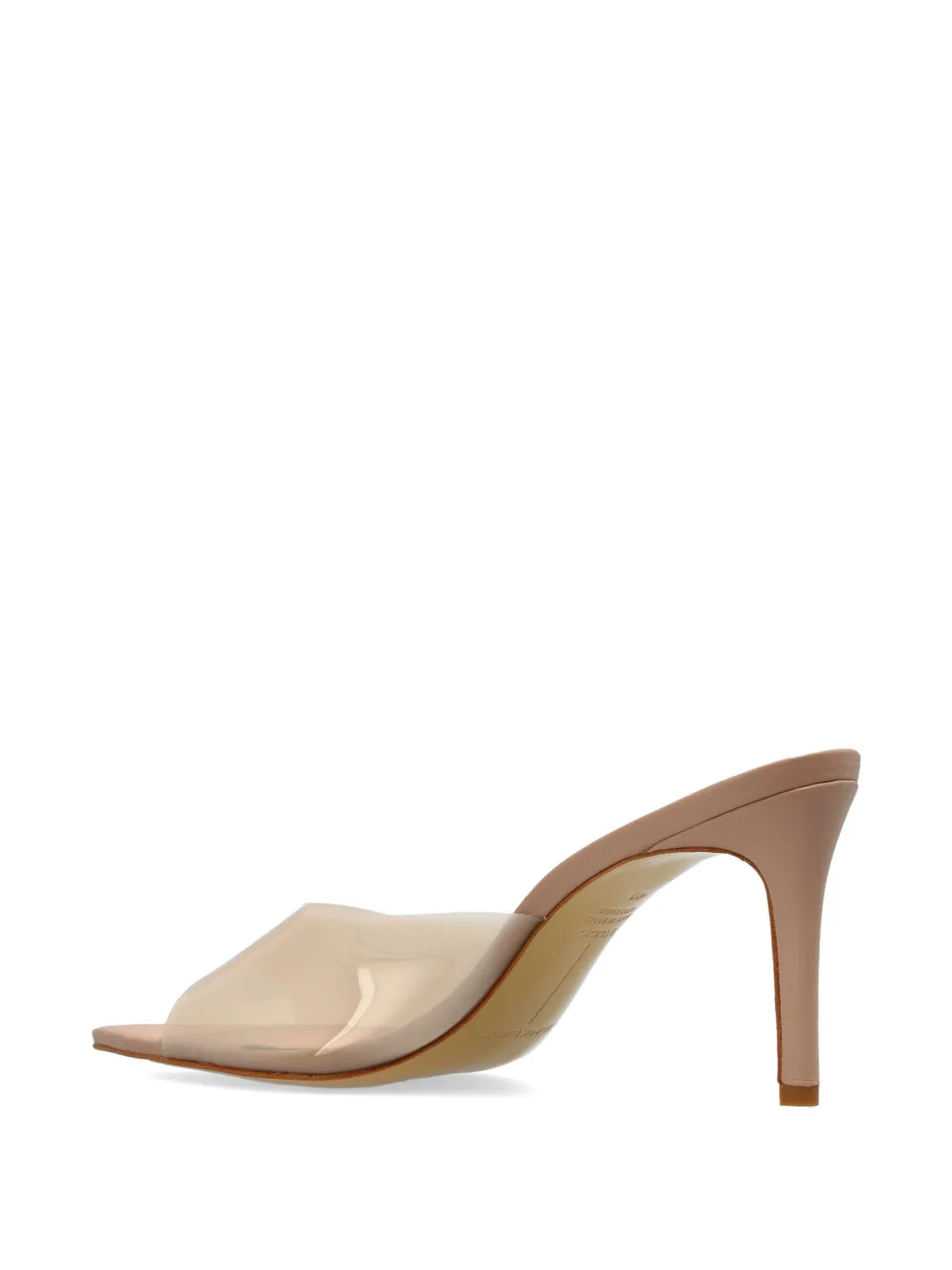 BLACK SUEDE STUDIO Elle transparent-strap pointed-toe mules Beige