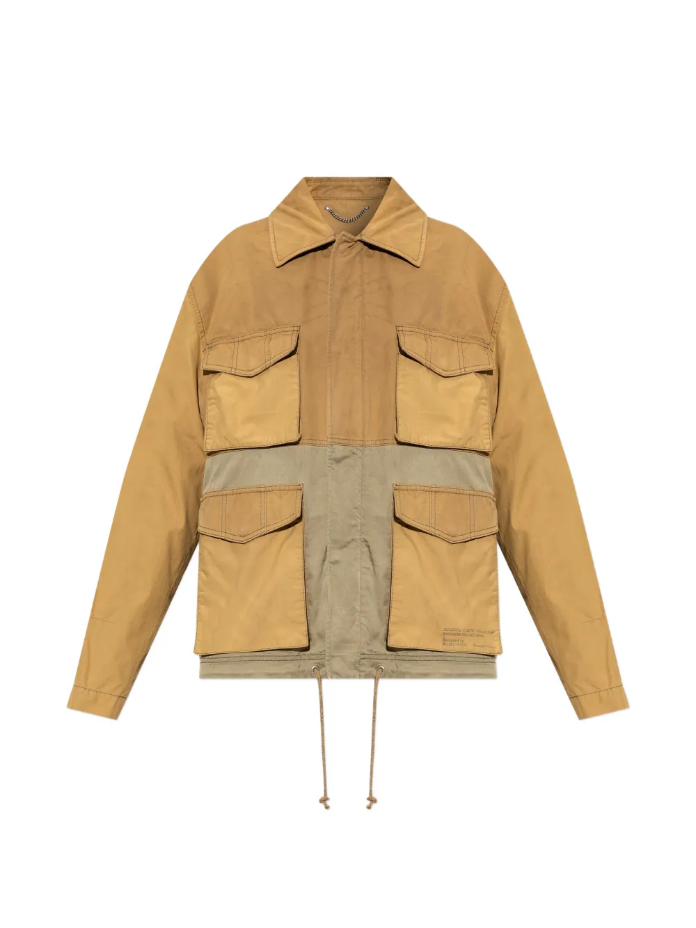 Golden Goose panelled flap-pocket jacket - Marrone