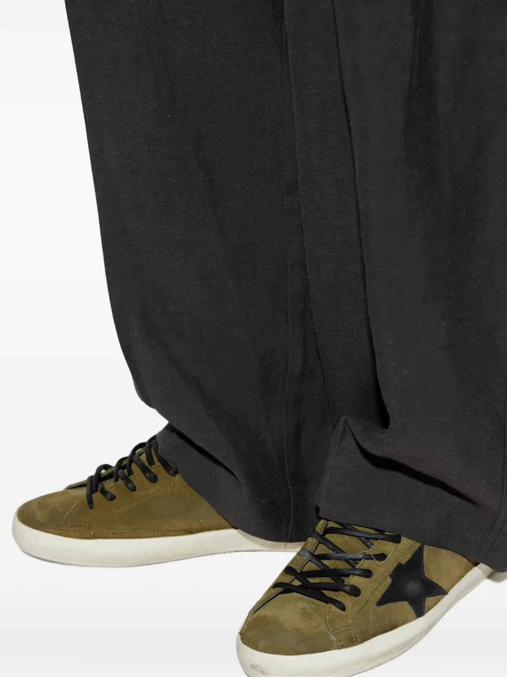 Golden Goose Super-Star sneakers met ster-patch Groen