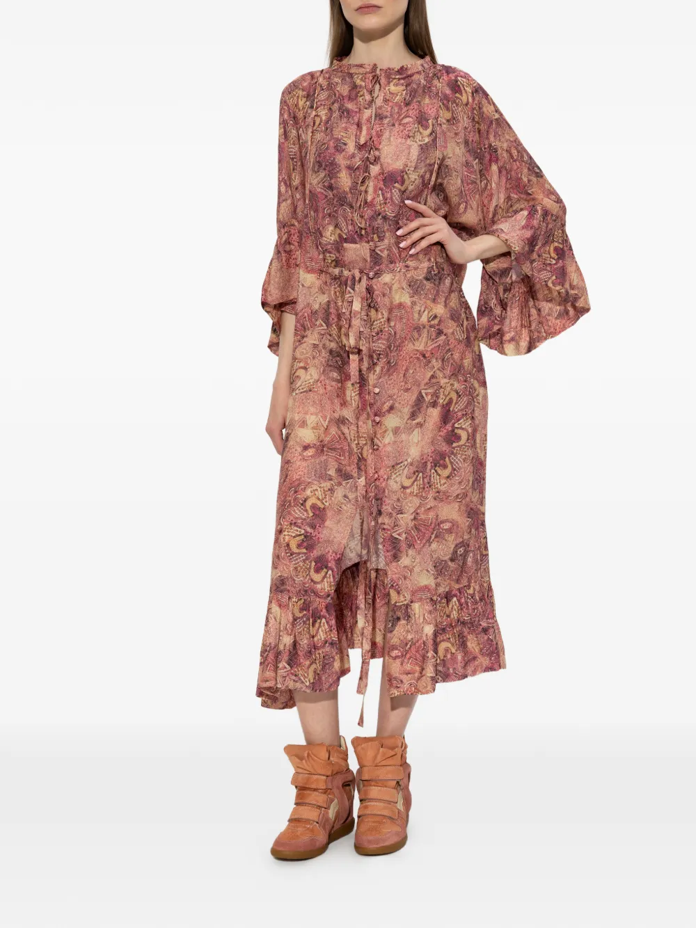 ISABEL MARANT Jurk met ruches Roze