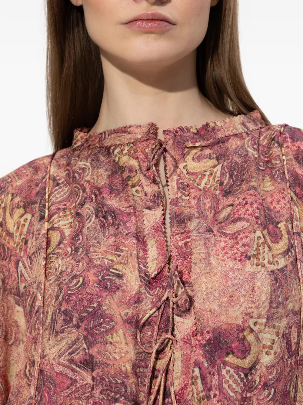 ISABEL MARANT Jurk met ruches Roze