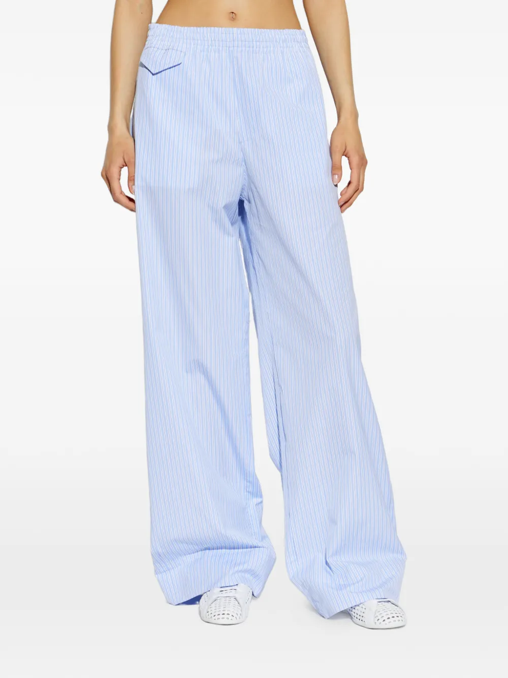  A.p.c. Pantalones Anchos A Rayas - Azul 