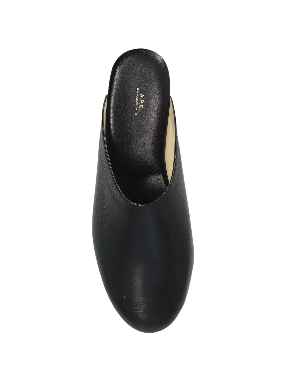 A.P.C. leather mules Zwart