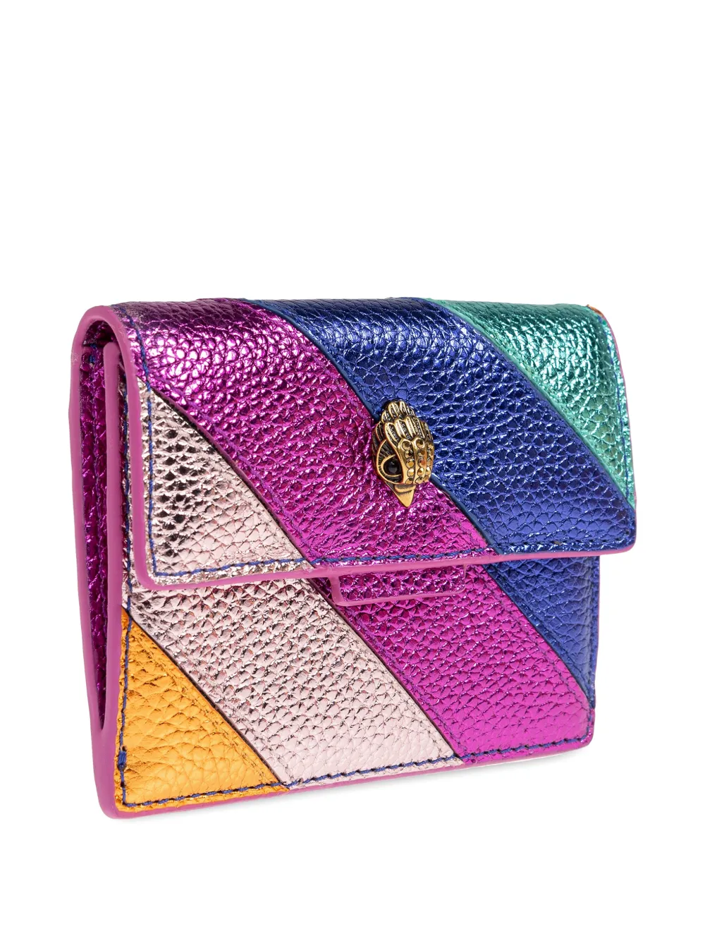 Kurt Geiger London Kensington gestreepte pasjeshouder Paars