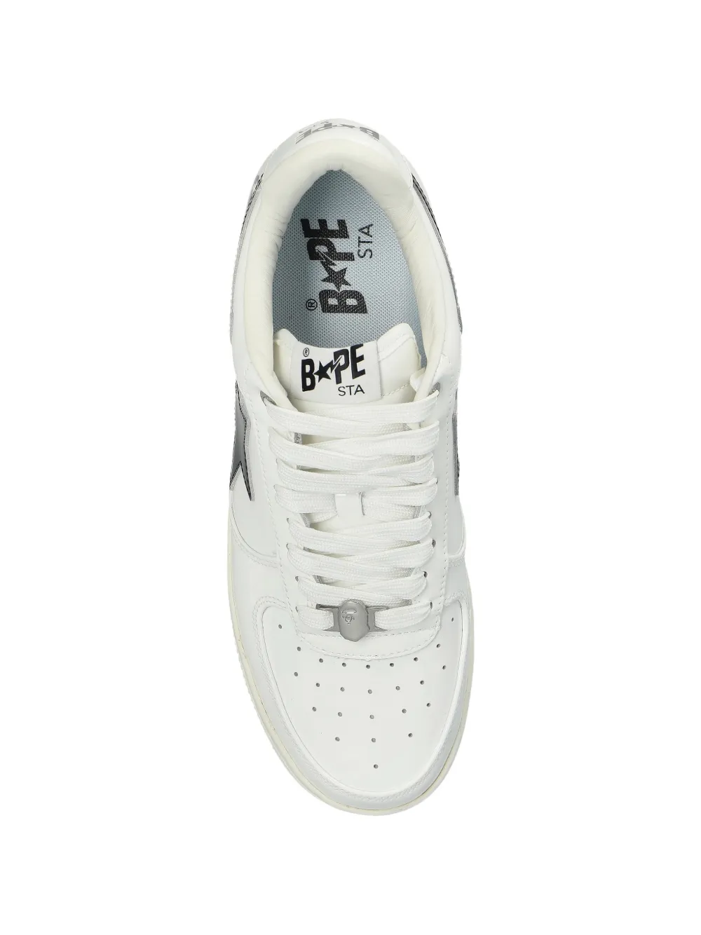 A BATHING APE Bape Sta leather sneakers Wit