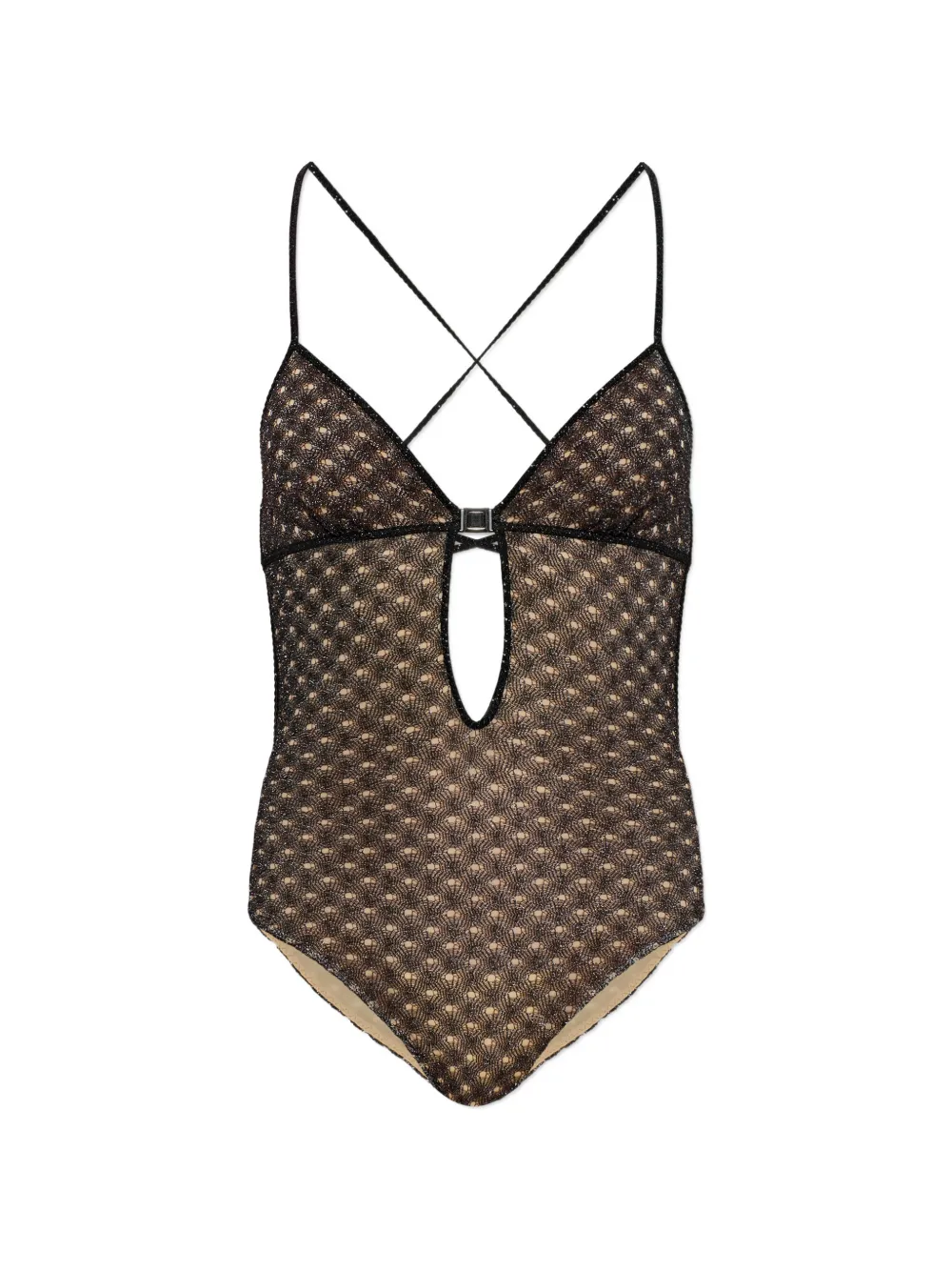 Missoni crochet-knit cutout swimsuit - Nero