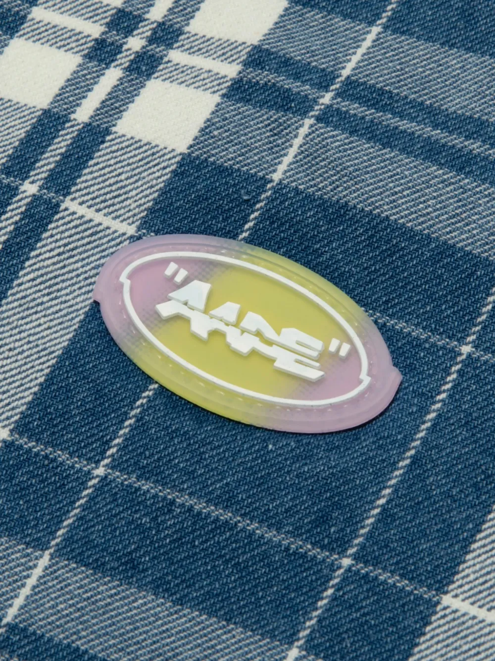 AAPE BY *A BATHING APE Splatter geruit overhemd Blauw
