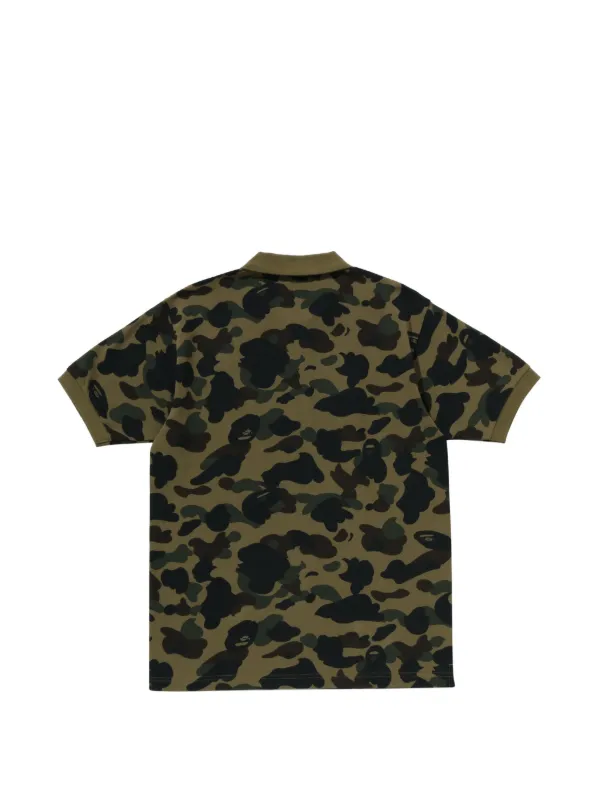 A BATHING APE 迷彩柄 ポロシャツ A BATHING APE® カモフラージュ ポロシャツ | グリーン | FARFETCH JP