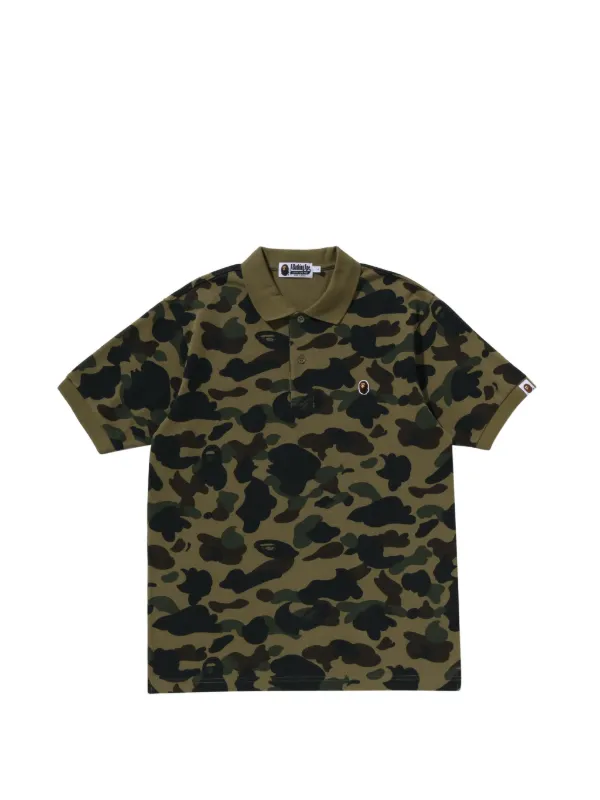 A BATHING APE® カモフラージュ ポロシャツ | グリーン | FARFETCH JP