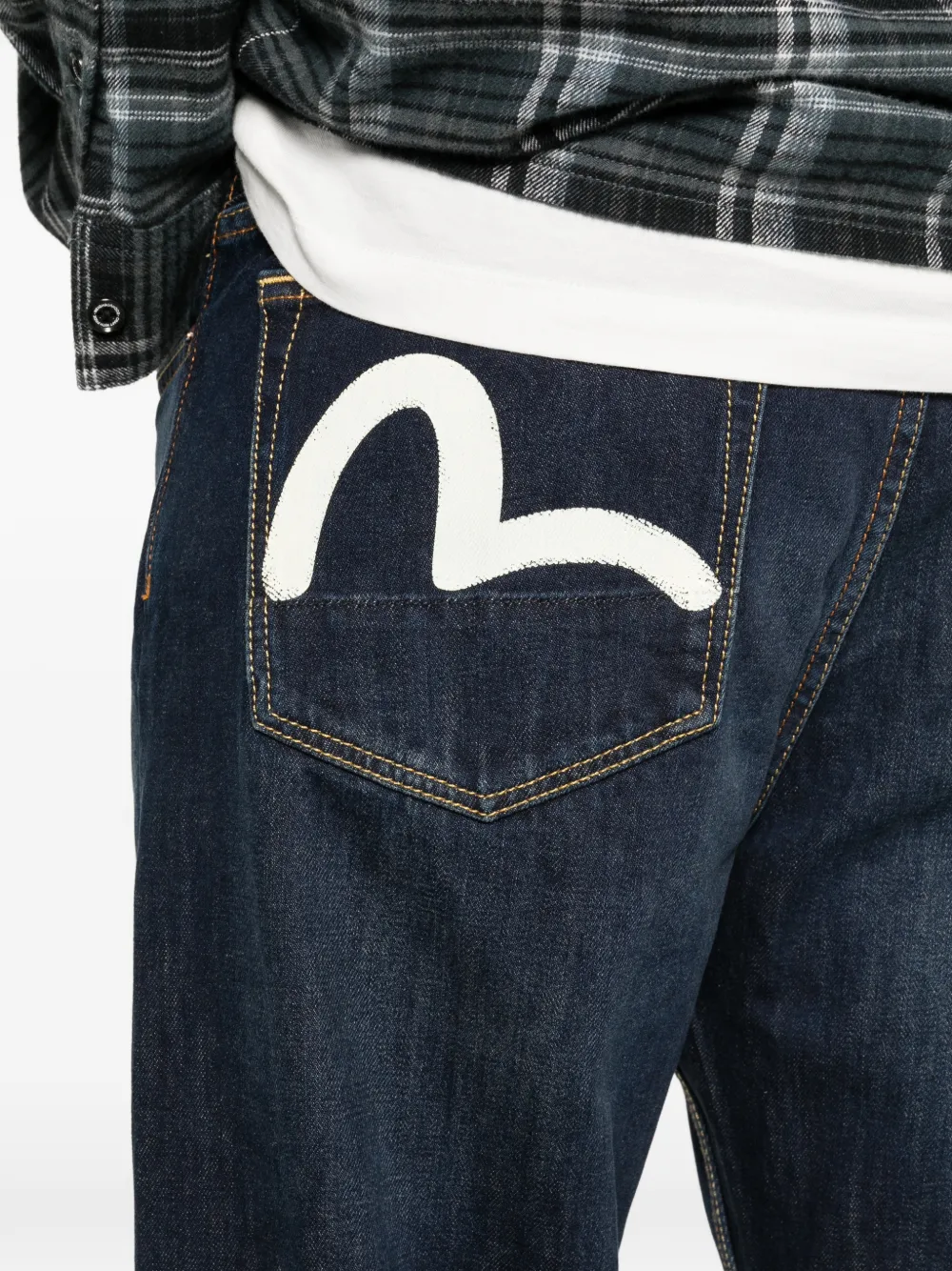 EVISU Jeans met vervaagd effect Blauw