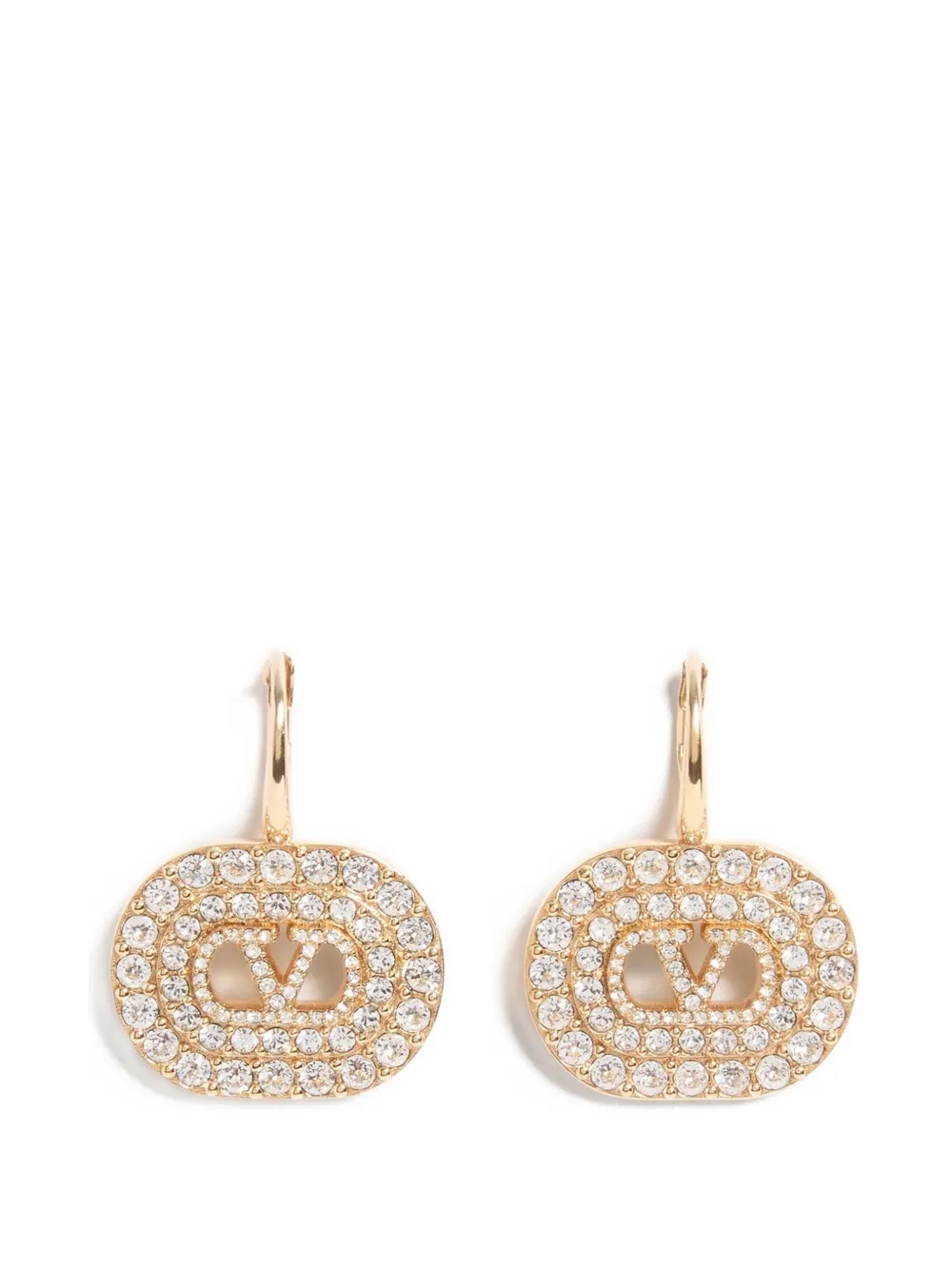 Valentino Garavani Orecchini VLogo Signature in metallo con cristalli Swarovski® - Oro