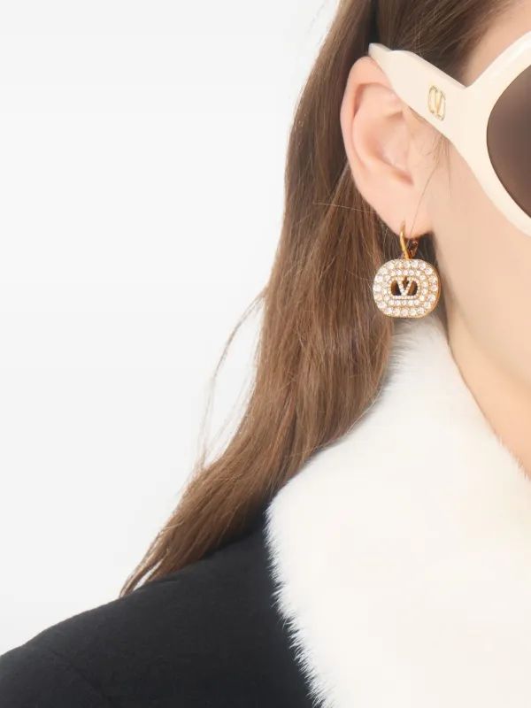 【正規品】VALENTINO Vロゴ スワロフスキークリスタル ピアス Valentino Garavani Vロゴ シグネチャー スワロフスキー®クリスタル