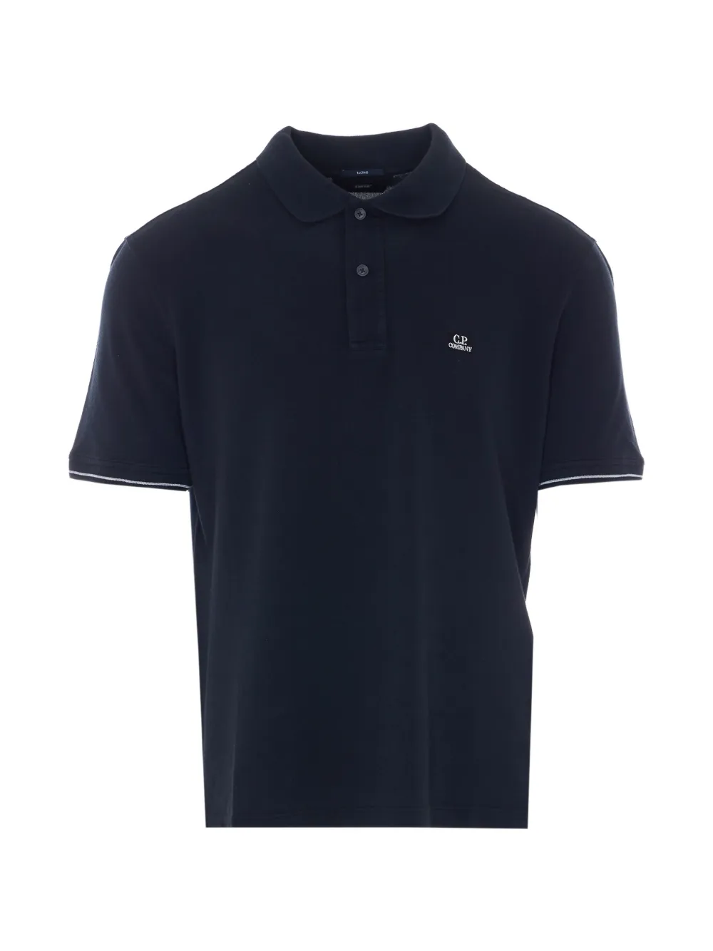 C.P. Company logo-patch piqué polo shirt - Nero