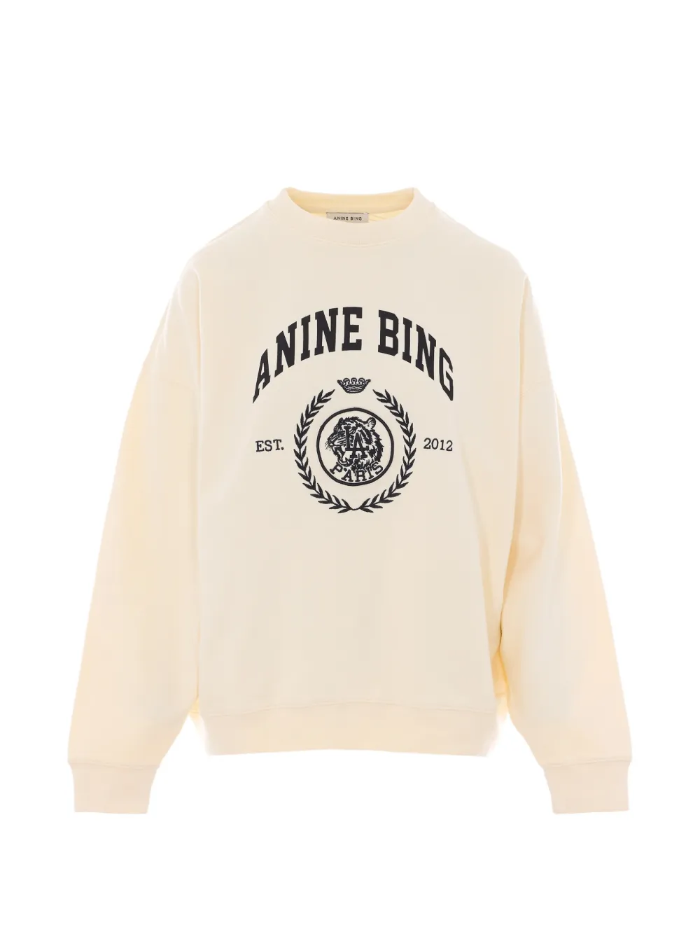 ANINE BING Miles Collegiate embroidered sweatshirt - Toni neutri