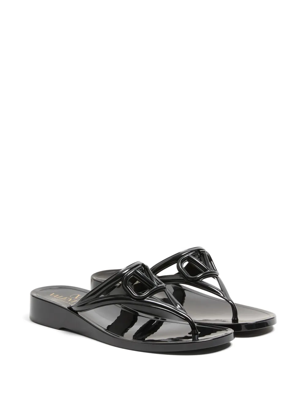Valentino Garavani VLogoSignature rubber flip-flop sandals Zwart