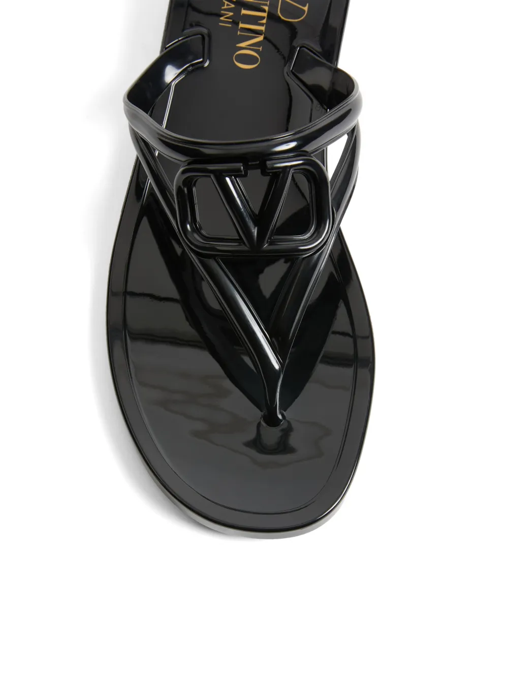 Valentino Garavani VLogoSignature rubber flip-flop sandals Zwart