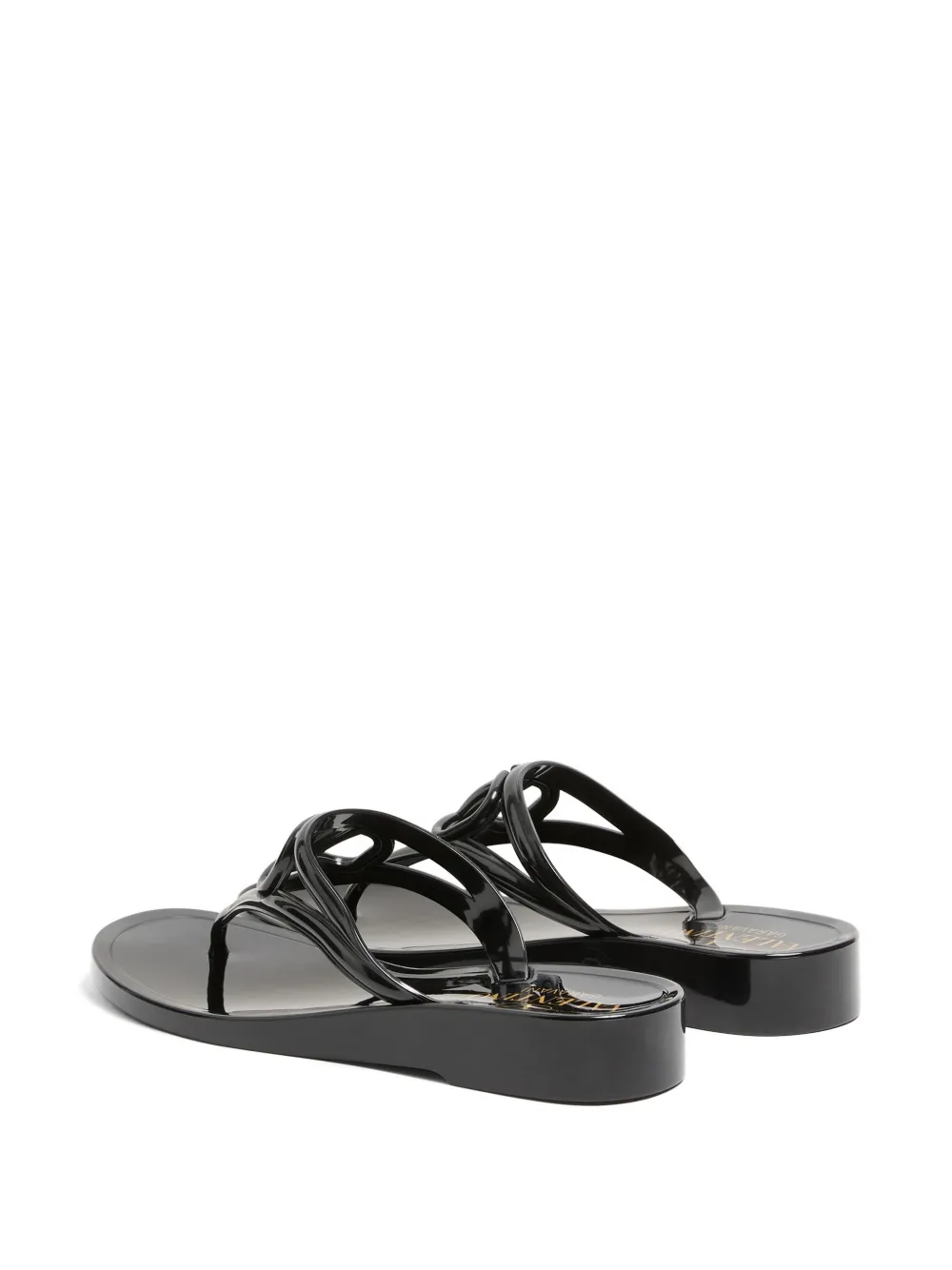Valentino Garavani VLogoSignature rubber flip-flop sandals Zwart