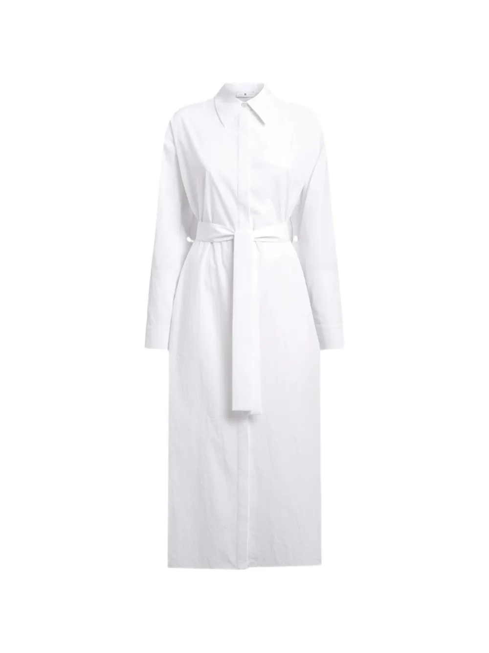 PT Torino Emilia belted shirt midi dress - Bianco