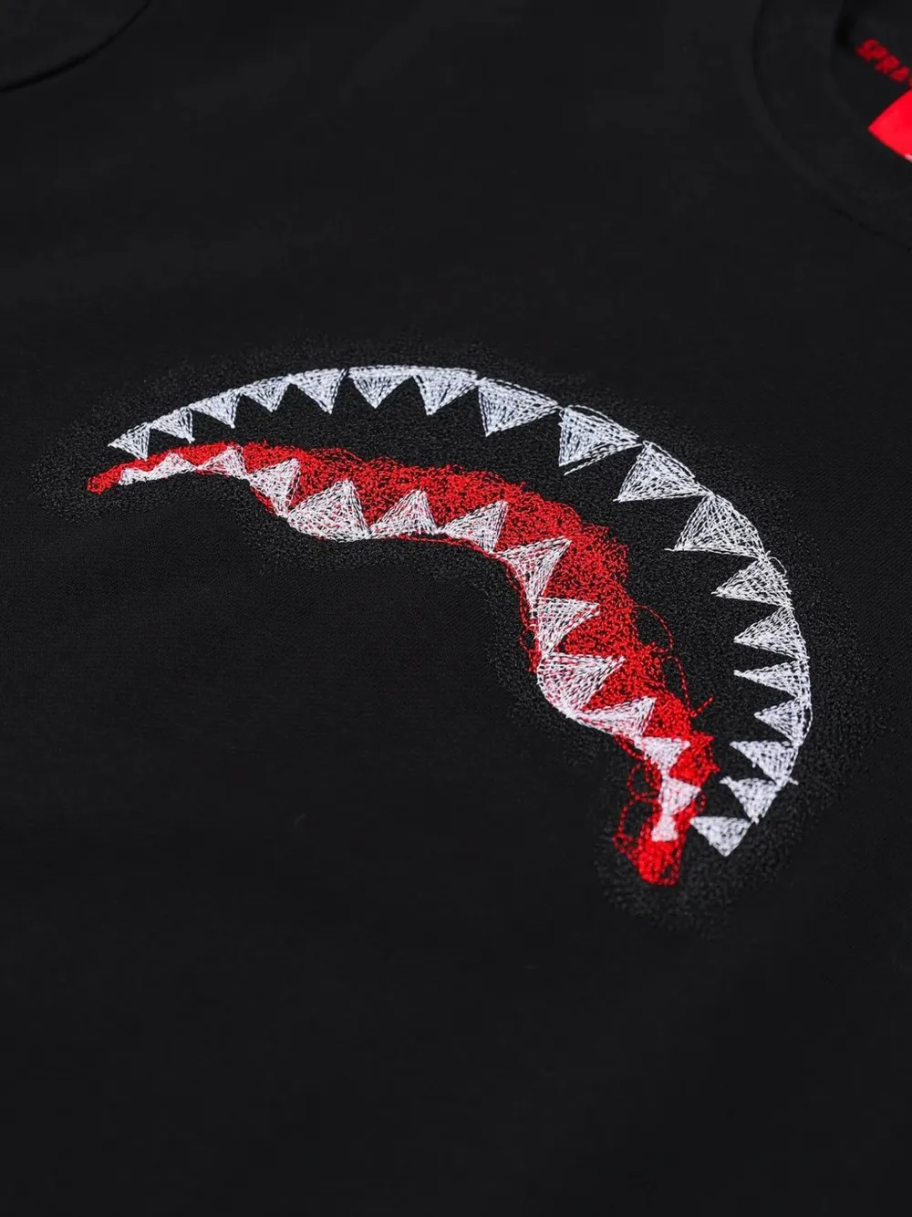 Sprayground Scribble shark-motif embroidered sweatshirt Zwart