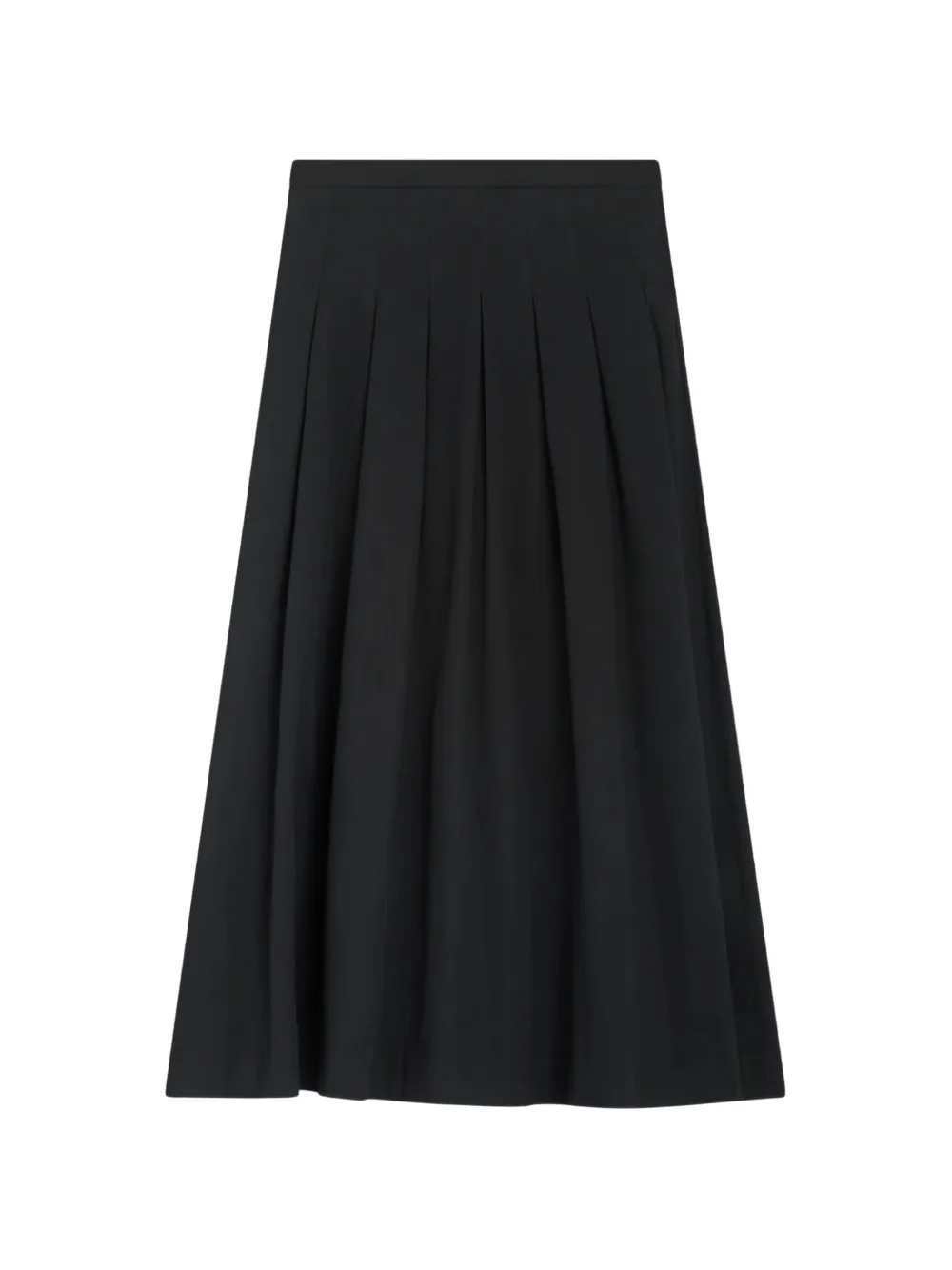 PT Torino Mirna pleated A-line midi skirt - Nero