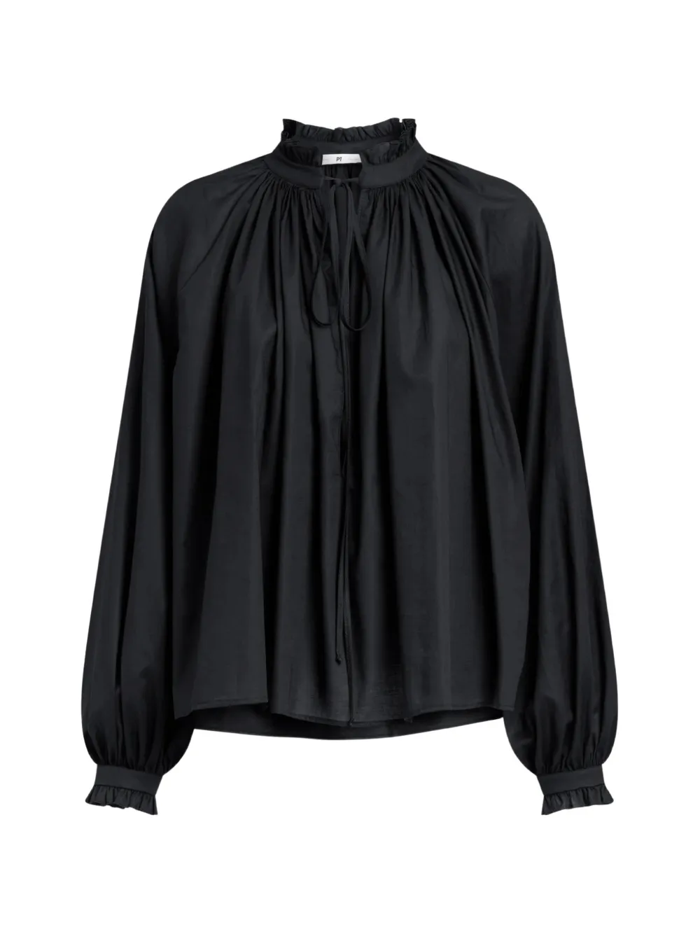 PT Torino Claudia ruffled tie-fastening blouse - Nero