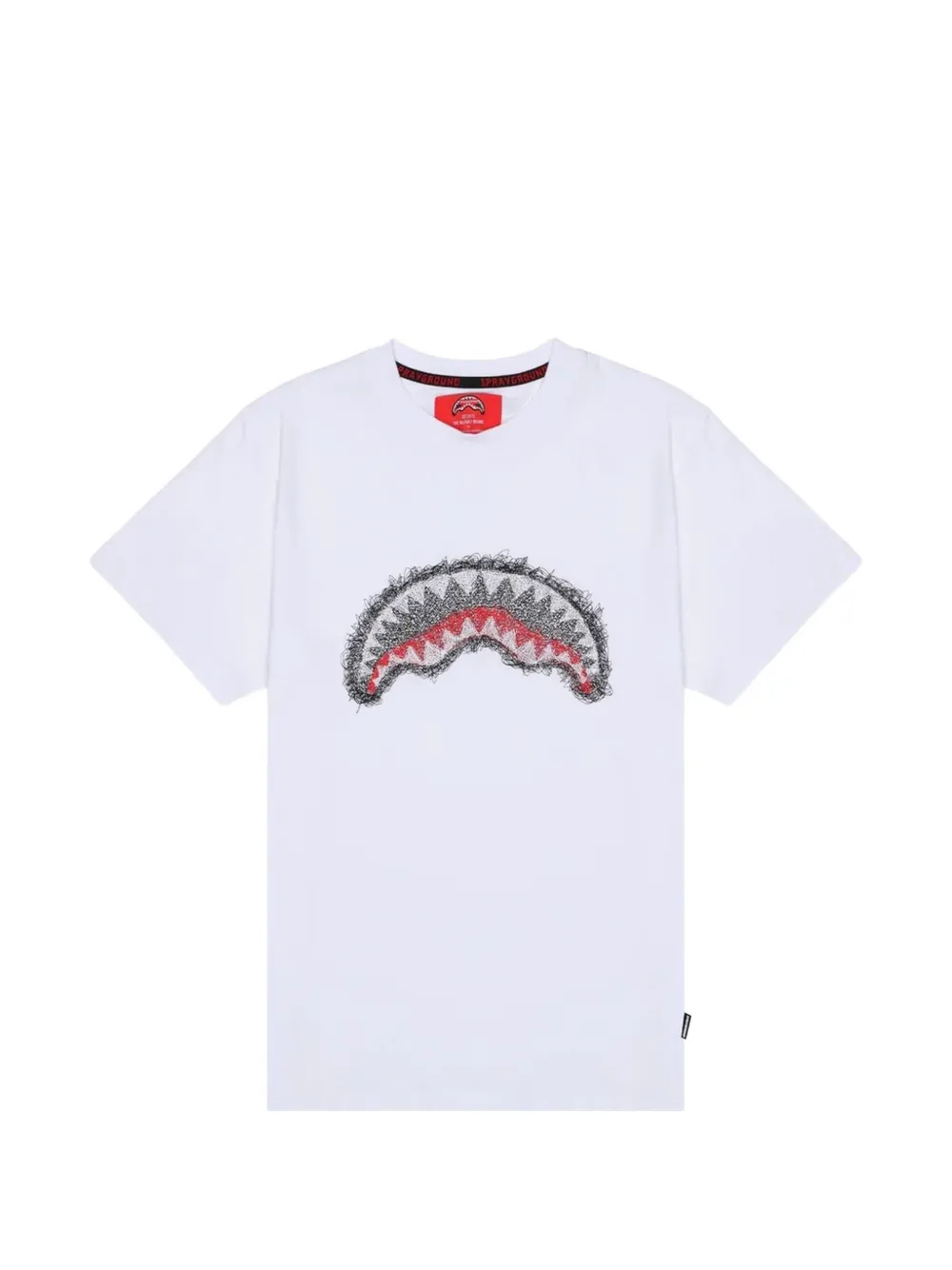 Sprayground Scribble Shark Mouth T-shirt | White | Image 1