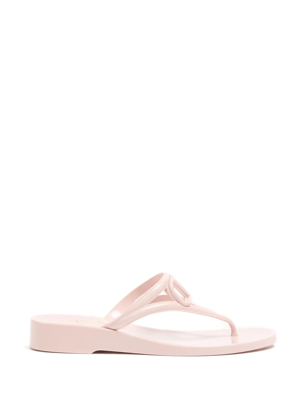 Valentino Garavani VLogoSignature rubber flip-flop sandals - Rosa