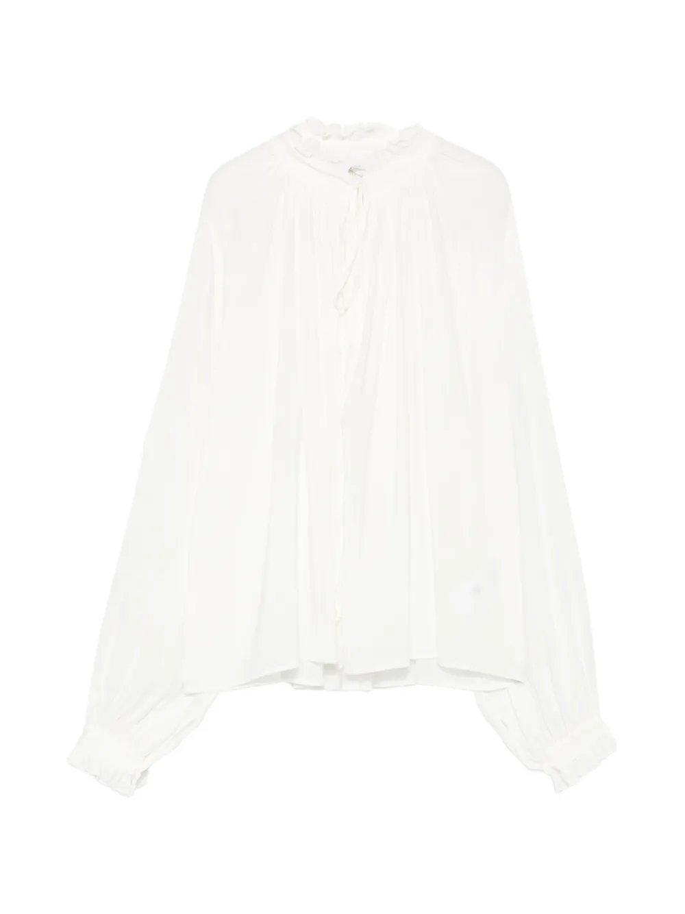 PT Torino Claudia ruffled tie-neck blouse - Bianco