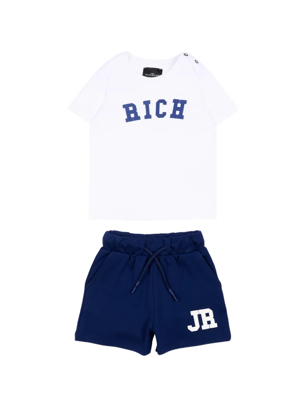 John Richmond Junior logo-print cotton tracksuit set - Bianco